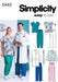 Simplicity Pattern 5443 Plus Size Women and Men Scrub Top from Jaycotts Sewing Supplies