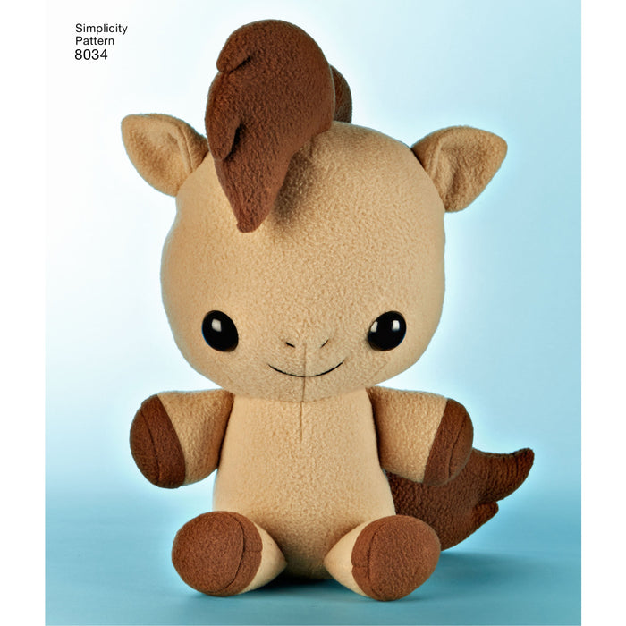 Simplicity Pattern 8034 stuffed animals from Jaycotts Sewing Supplies