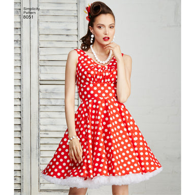 Simplicity Pattern 8051 Rockabilly dresses from Jaycotts Sewing Supplies