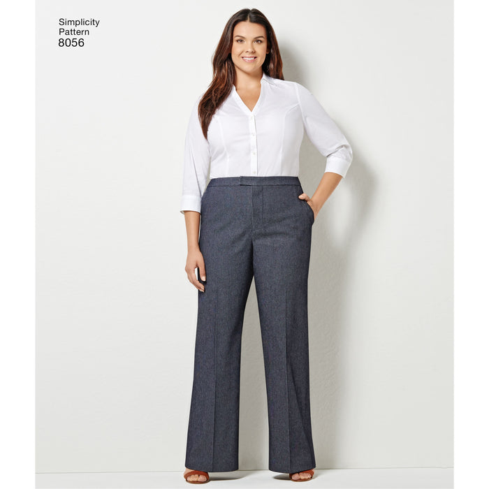 Simplicity Pattern 8056 Amazing Fit wide leg pants from Jaycotts Sewing Supplies