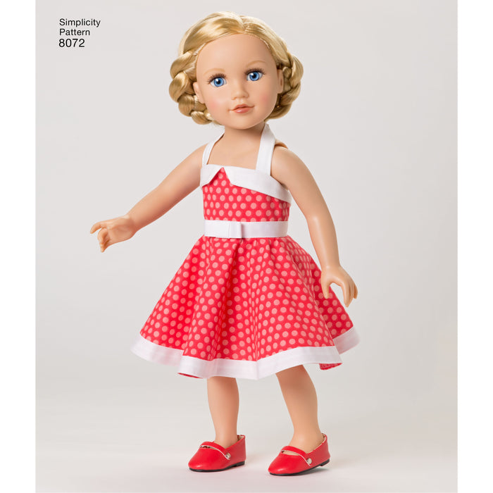 Simplicity 8072 pattern for 18" dolls from Jaycotts Sewing Supplies