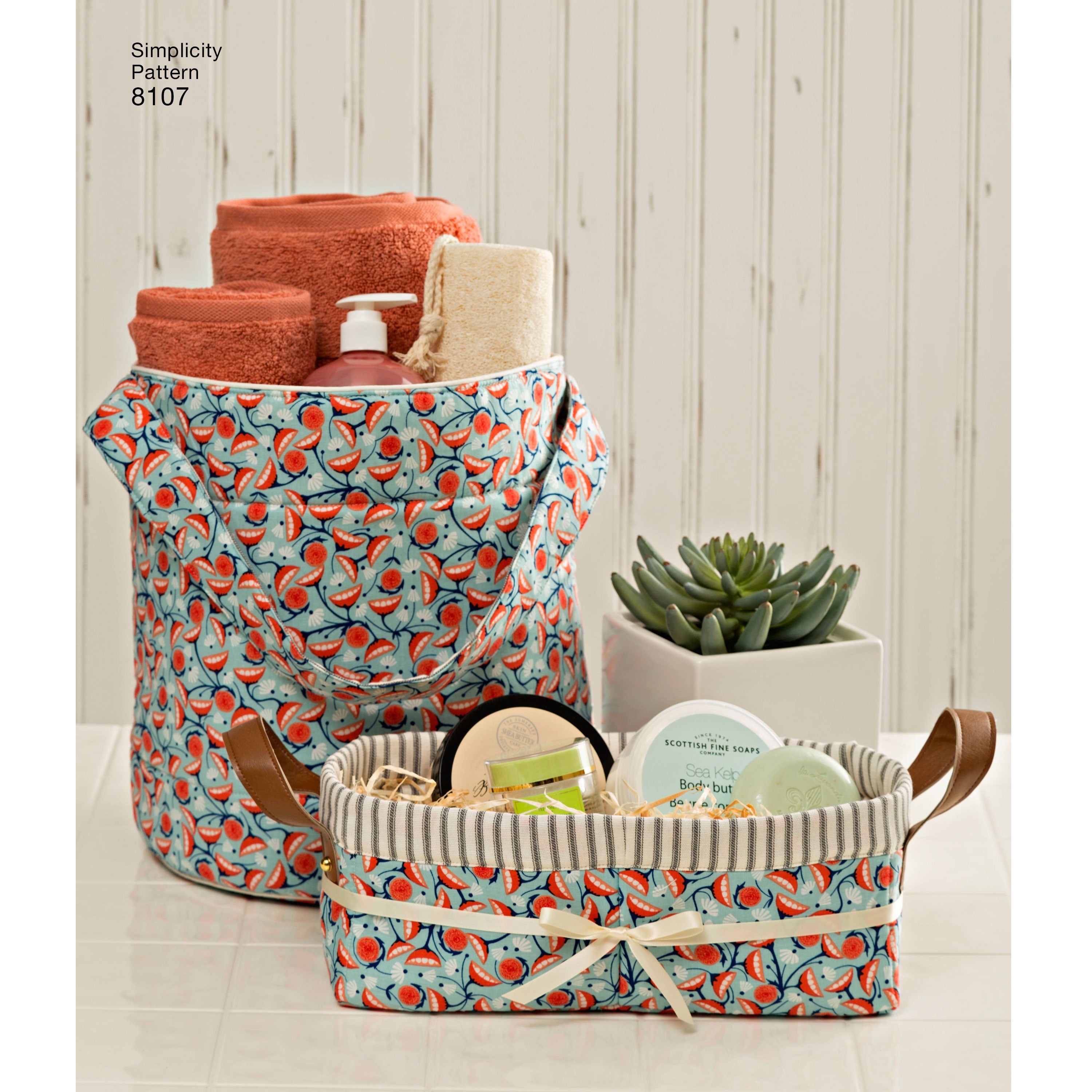 Simplicity Pattern 8107  Fabric buckets, baskets and totes from Jaycotts Sewing Supplies
