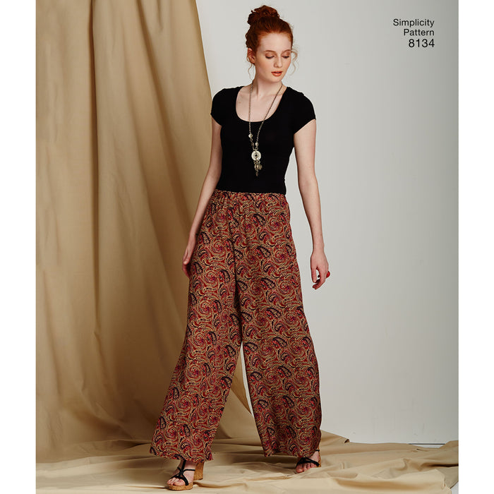 Simplicity Pattern 8134 Misses' Easy-to-Sew trousers from Jaycotts Sewing Supplies