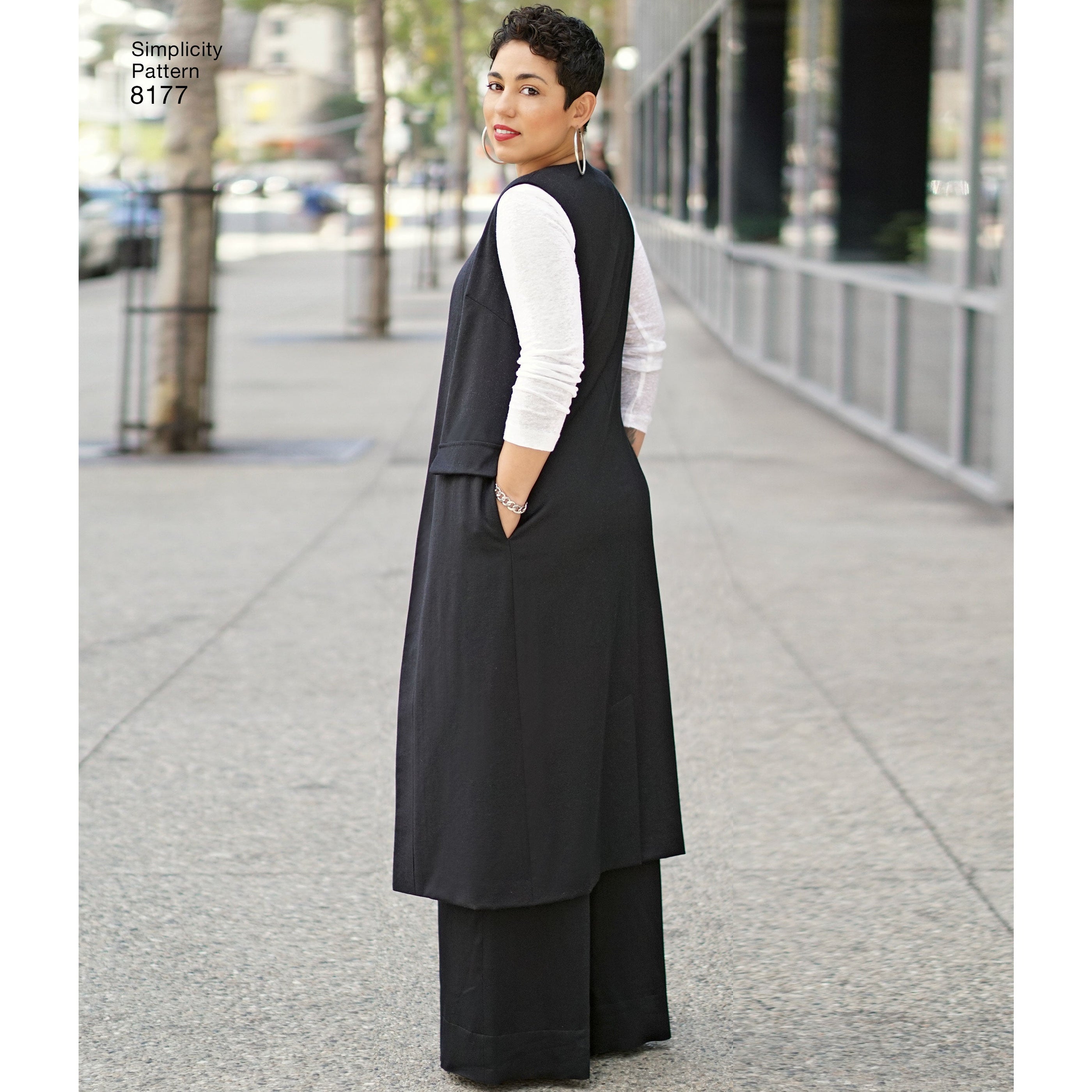 Simplicity Pattern 8177 features a duster length coat or vest ...