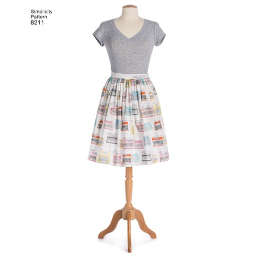 Simplicity Pattern 8211 Misses' Dirndl Skirts in Three Lengths from Jaycotts Sewing Supplies