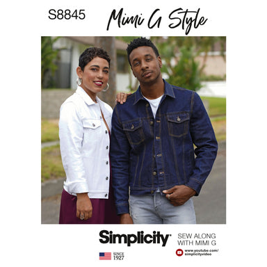 Simplicity 8845 Denim Jacket Sewing Pattern from Jaycotts Sewing Supplies