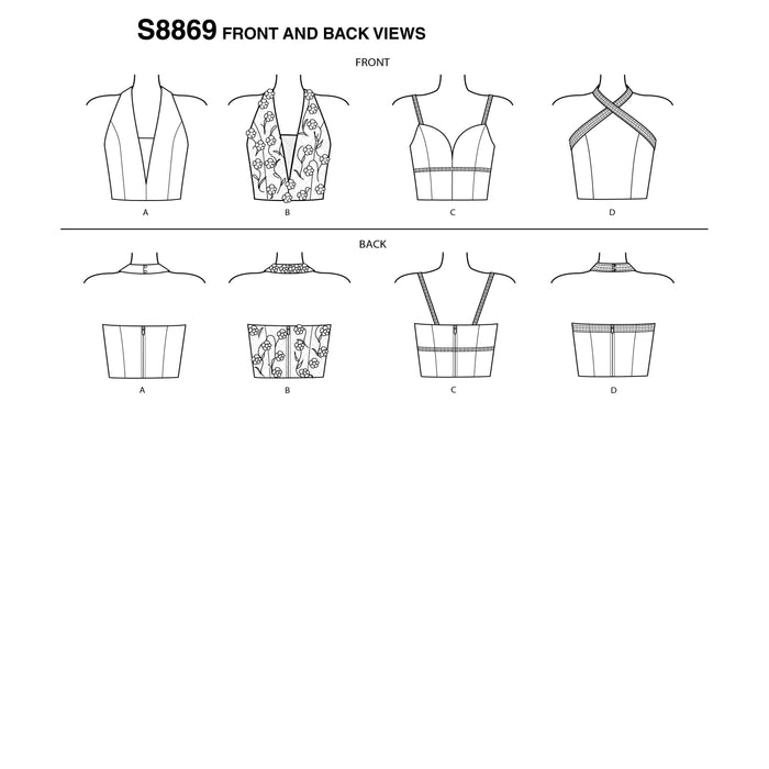 Simplicity Pattern 8869 Misses' Lined Tops from Jaycotts Sewing Supplies