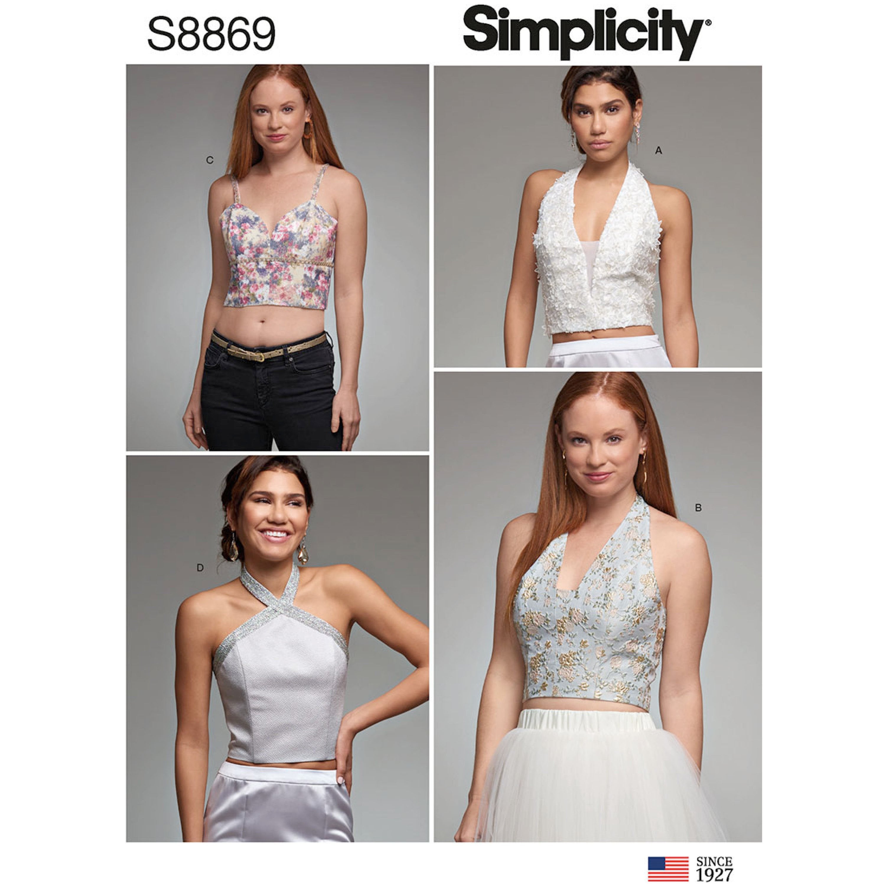 Simplicity Pattern 8869 Misses' Lined Tops from Jaycotts Sewing Supplies