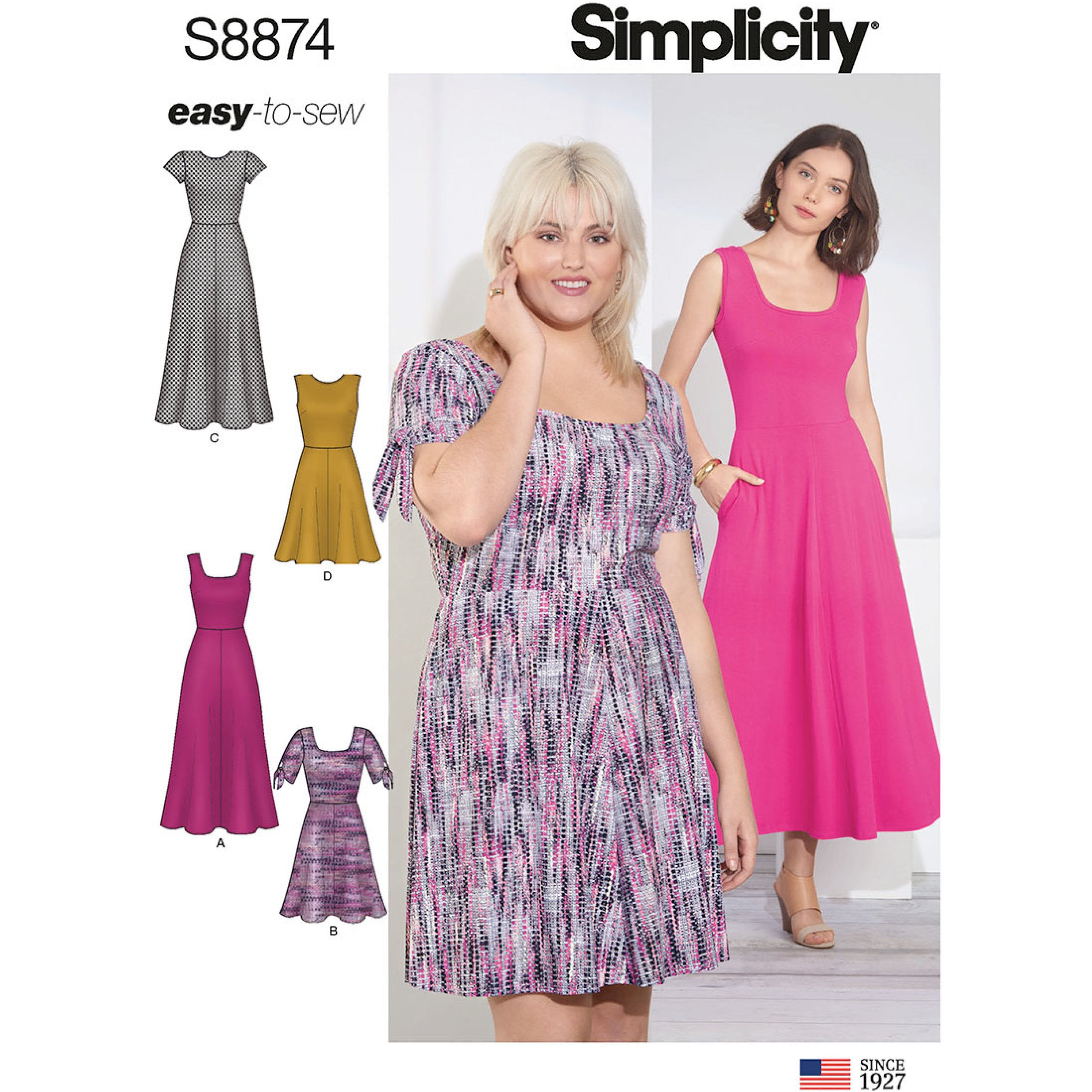 Simplicity 8874 Misses'/Women's Knit Dress from Jaycotts Sewing Supplies