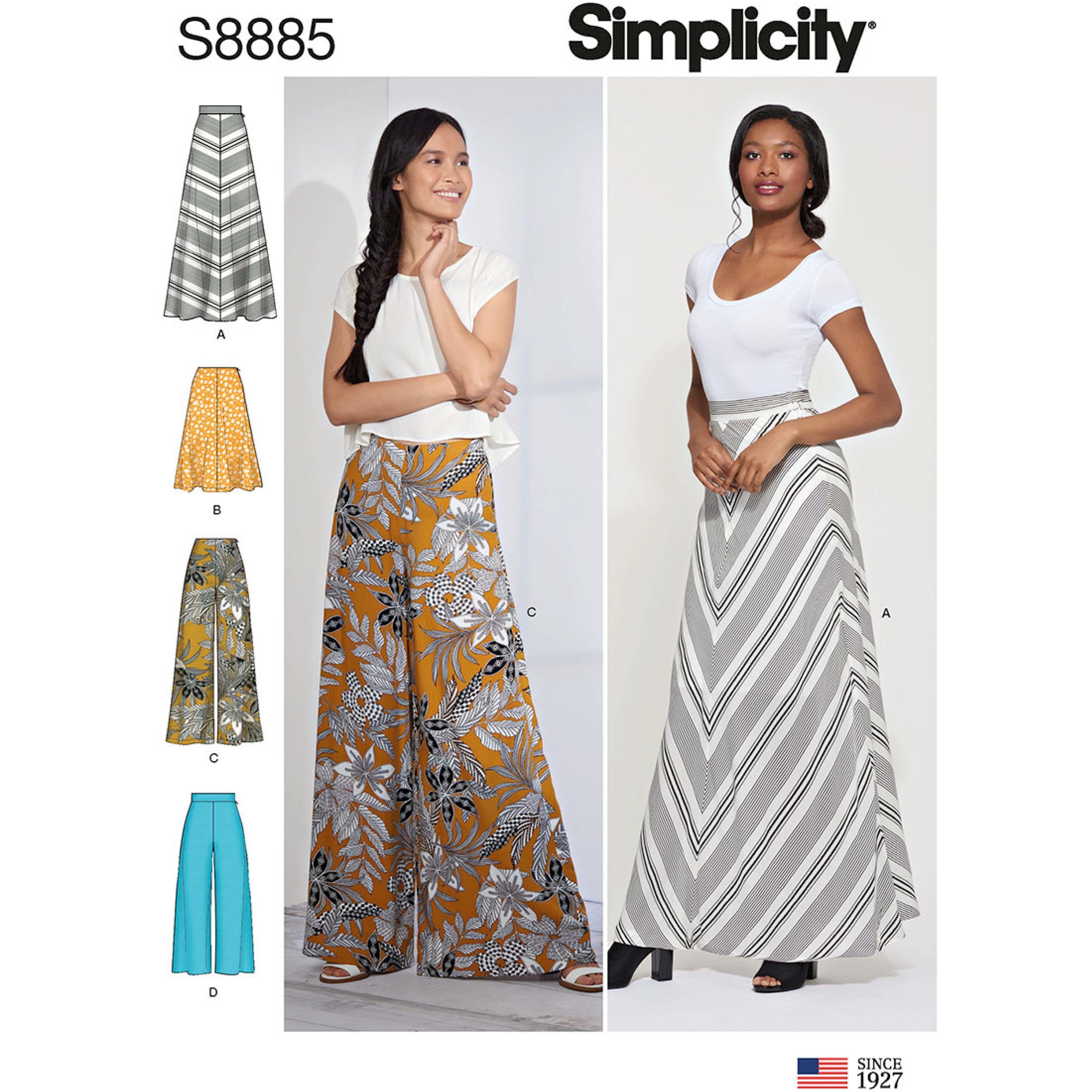 Simplicity 8885 Misses' Skirt and Pants Pattern from Jaycotts Sewing Supplies