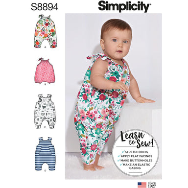 Simplicity 8894 Babies' Knit Romper pattern from Jaycotts Sewing Supplies