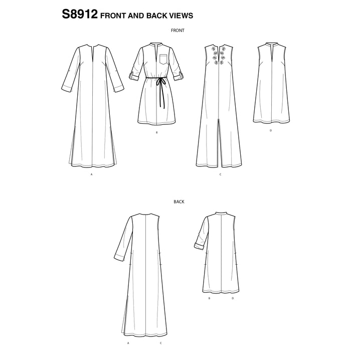 Simplicity Pattern 8912 Missesâ€™ slip-on maxi or short dresse from Jaycotts Sewing Supplies