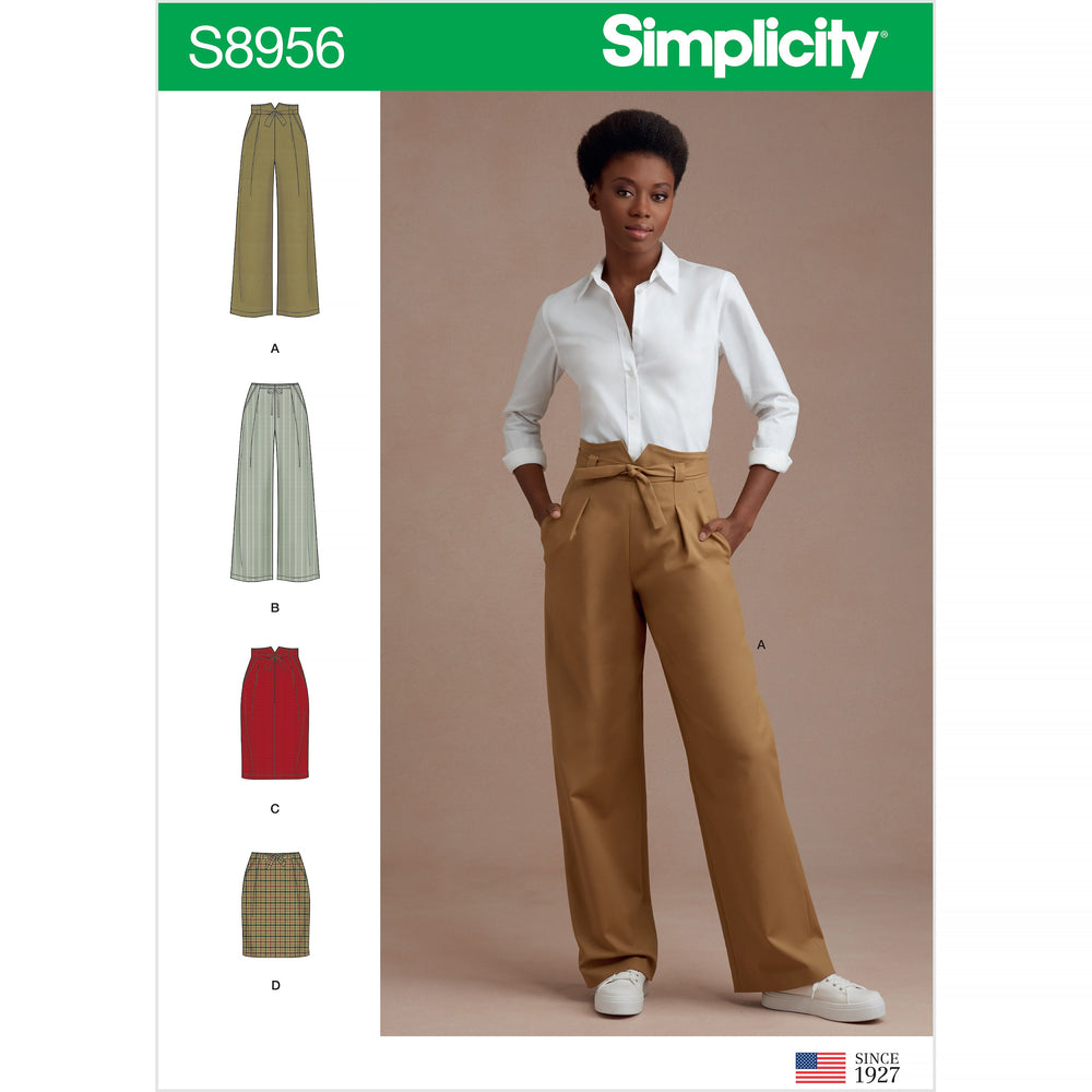 Simplicity Sewing Pattern 8956 Misses' Pants and Skirts from Jaycotts Sewing Supplies