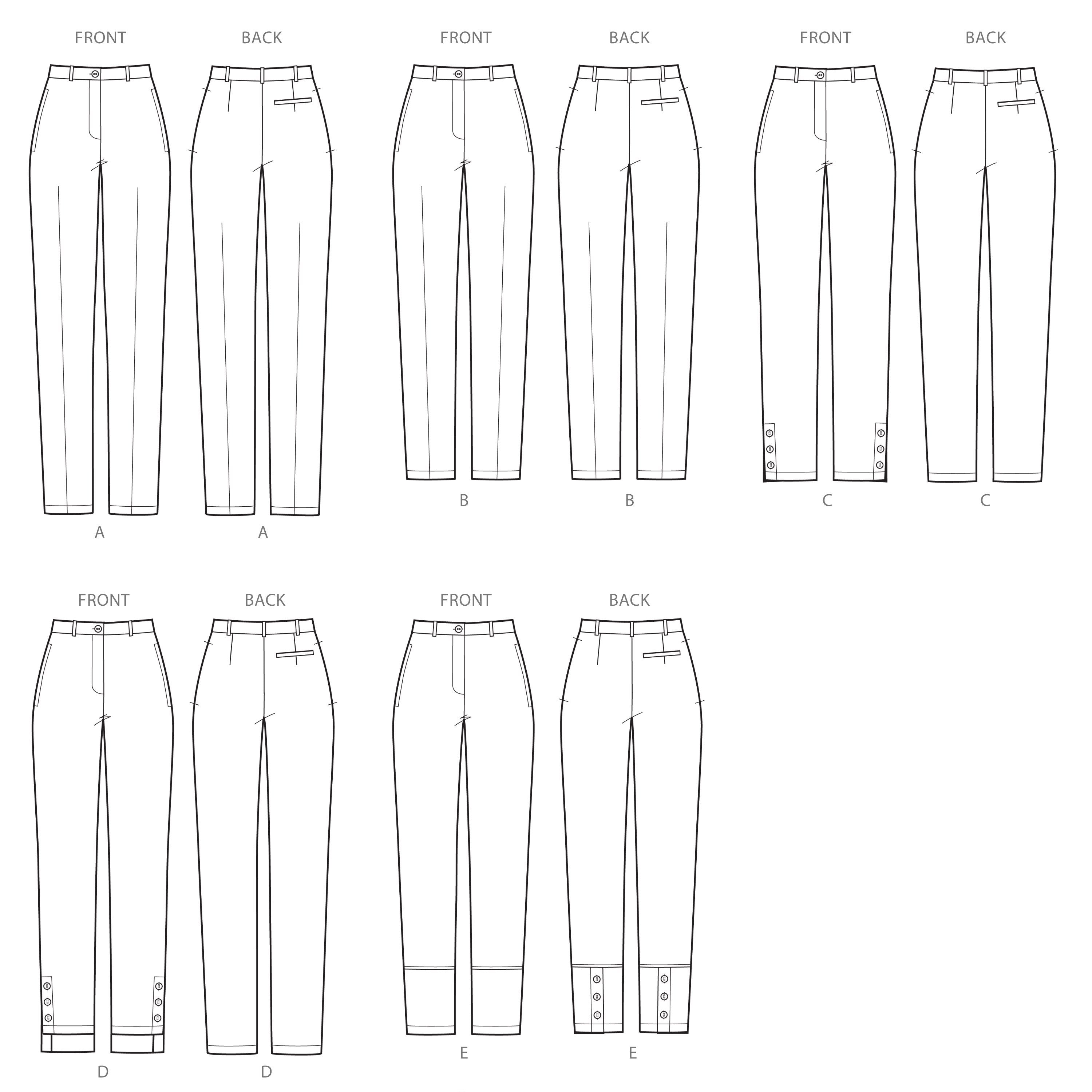 Simplicity Sewing Pattern 8957 Misses' Slim Leg Pant with Variations from Jaycotts Sewing Supplies