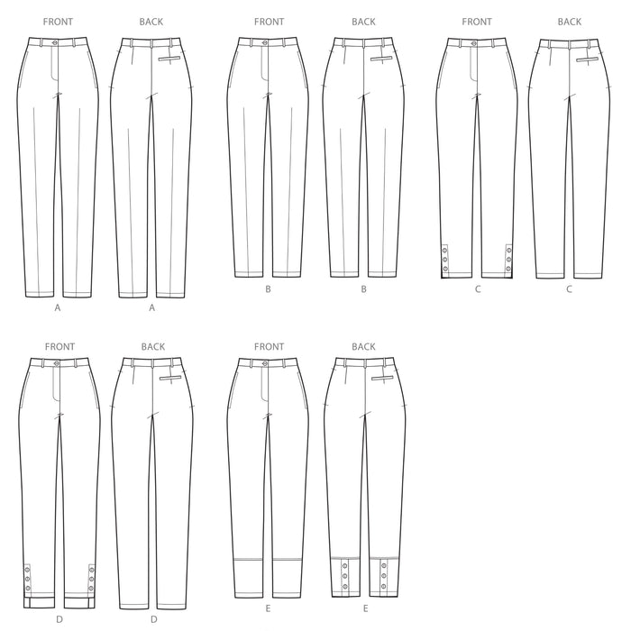 Simplicity Sewing Pattern 8957 Misses' Slim Leg Pant with Variations from Jaycotts Sewing Supplies