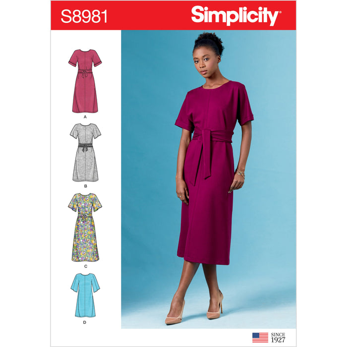 Simplicity Sewing Pattern 8981 Misses' Front Tie Dresses from Jaycotts Sewing Supplies