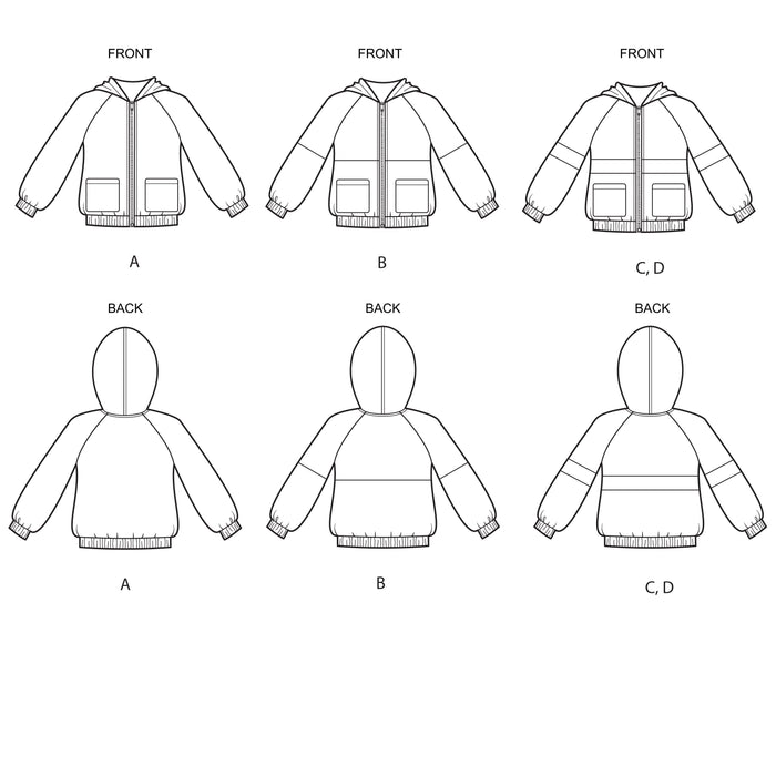 Simplicity Sewing Pattern 8999 Girls' Knit Hooded Jacket from Jaycotts Sewing Supplies