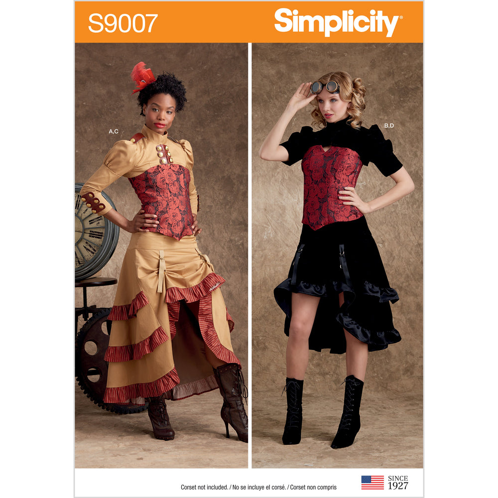 Simplicity Pattern 9007 Misses' Steampunk Costumes pattern from Jaycotts Sewing Supplies
