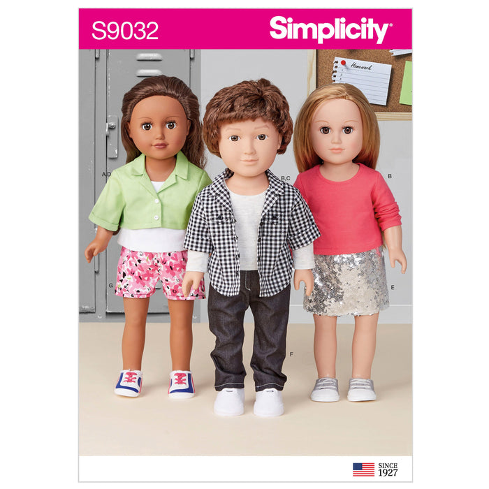 Simplicity Sewing Pattern 9032 18" Unisex Doll Clothes from Jaycotts Sewing Supplies