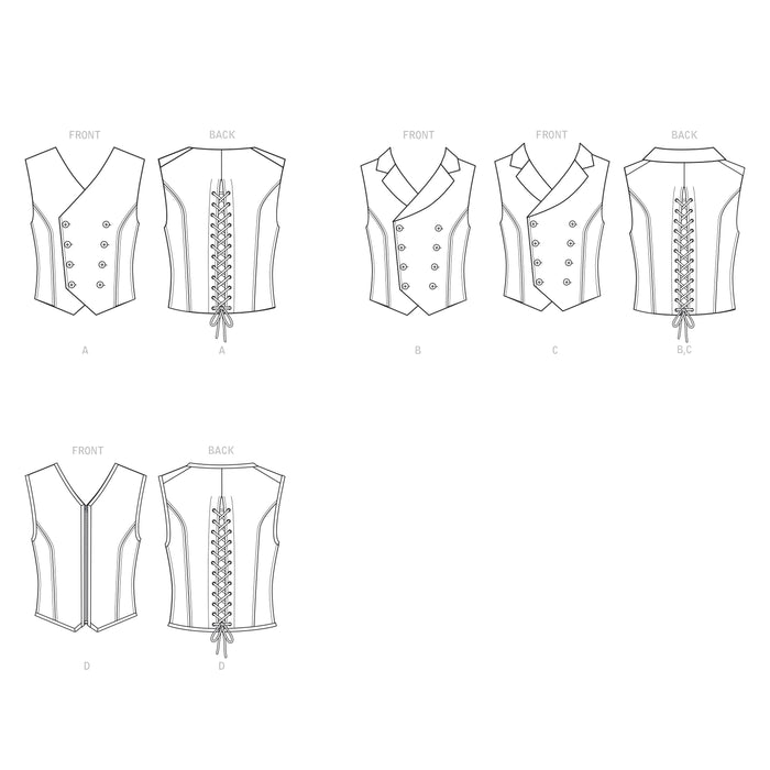 Simplicity Sewing Pattern S9087 Men's Steampunk Corset Waistcoats from Jaycotts Sewing Supplies