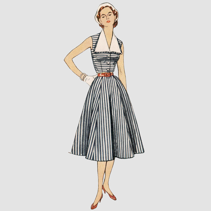 Simplicity Pattern 9105  Vintage Dress With Detachable Collar from Jaycotts Sewing Supplies