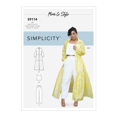 Simplicity Sewing Pattern S9114  Dress, Top and Pants from Jaycotts Sewing Supplies