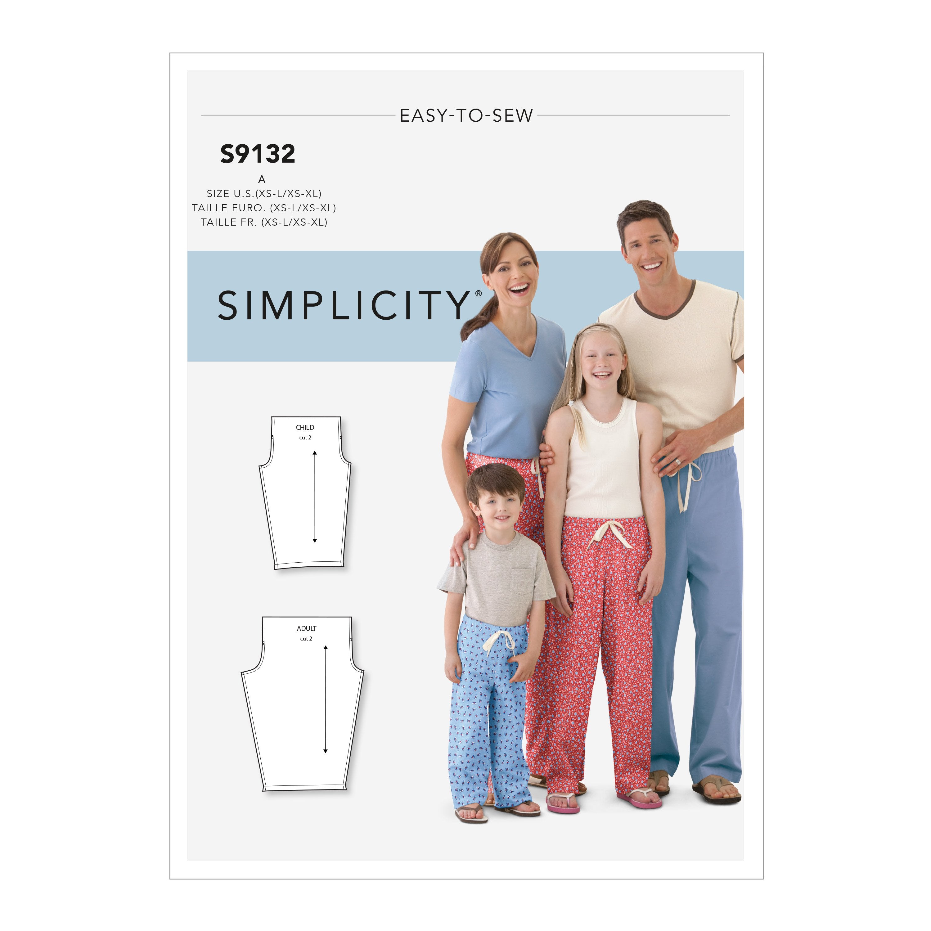 Simplicity Sewing Pattern S9132 Unisex Sleepwear from Jaycotts Sewing Supplies