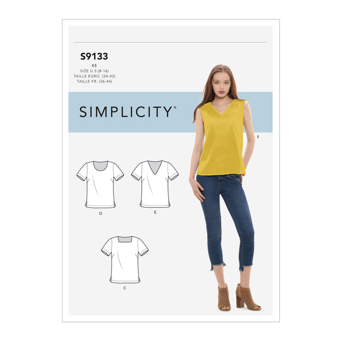 Simplicity Sewing Pattern S9133  Tops from Jaycotts Sewing Supplies