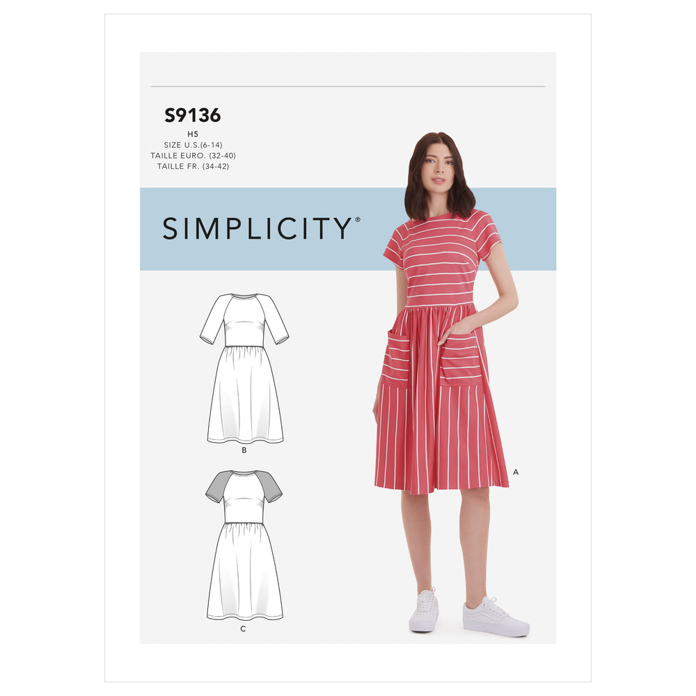 Simplicity Sewing Pattern 9136 Dress from Jaycotts Sewing Supplies