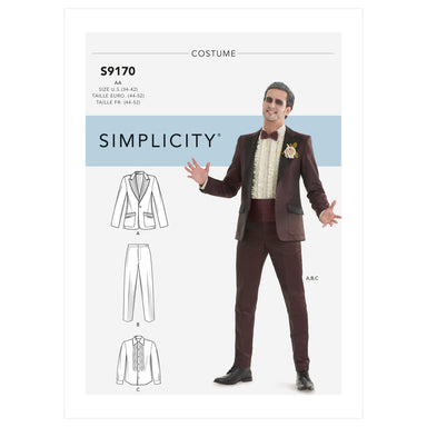 Simplicity 9170 Men's Tuxedo Costumes Pattern from Jaycotts Sewing Supplies