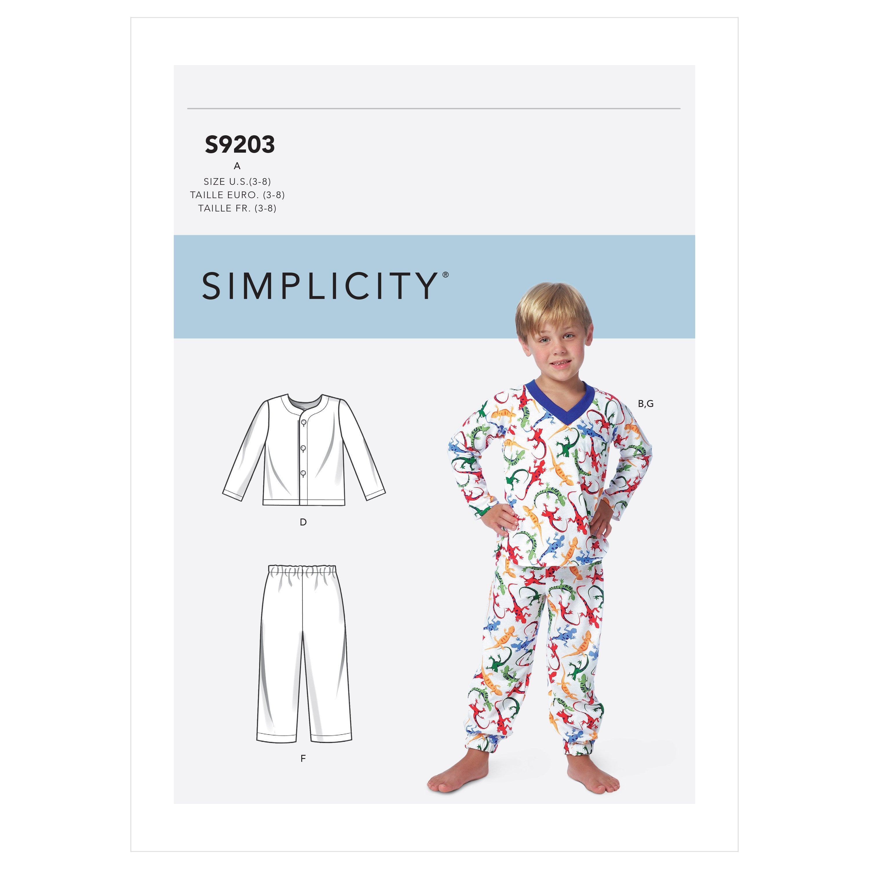 Simplicity Sewing Pattern 9203 Boys' Tops, Shorts and Pants from Jaycotts Sewing Supplies