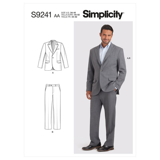 Simplicity Sewing Pattern 9241 Men's Suit from Jaycotts Sewing Supplies