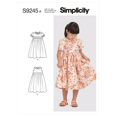Simplicity Sewing Pattern 9245 Children's Dress from Jaycotts Sewing Supplies