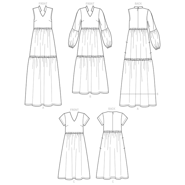 Simplicity Sewing Pattern 9265 Misses and Womens Tiered Dresses from Jaycotts Sewing Supplies