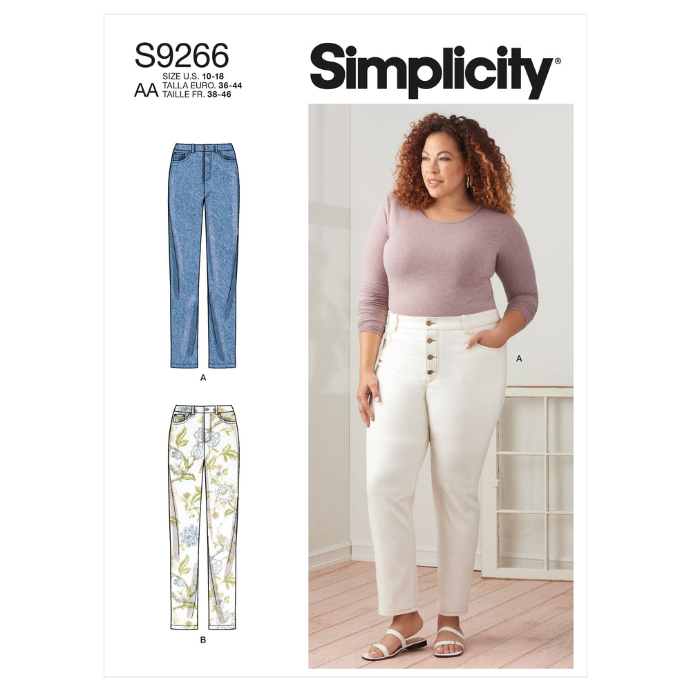 Simplicity Sewing Pattern 9266 Misses and Womens Vintage Jeans from Jaycotts Sewing Supplies