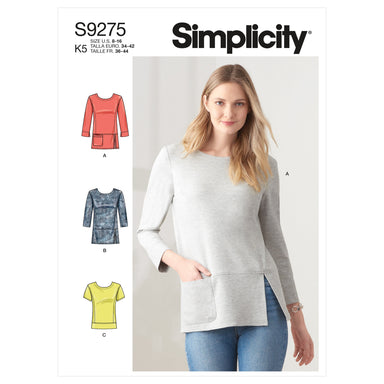 Simplicity Sewing Pattern 9275 Knit Tops In Two Lengths from Jaycotts Sewing Supplies