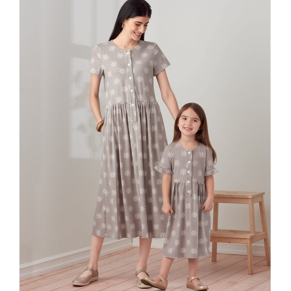 Simplicity Sewing Pattern S9280 Children's Dresses, Top & Leggings