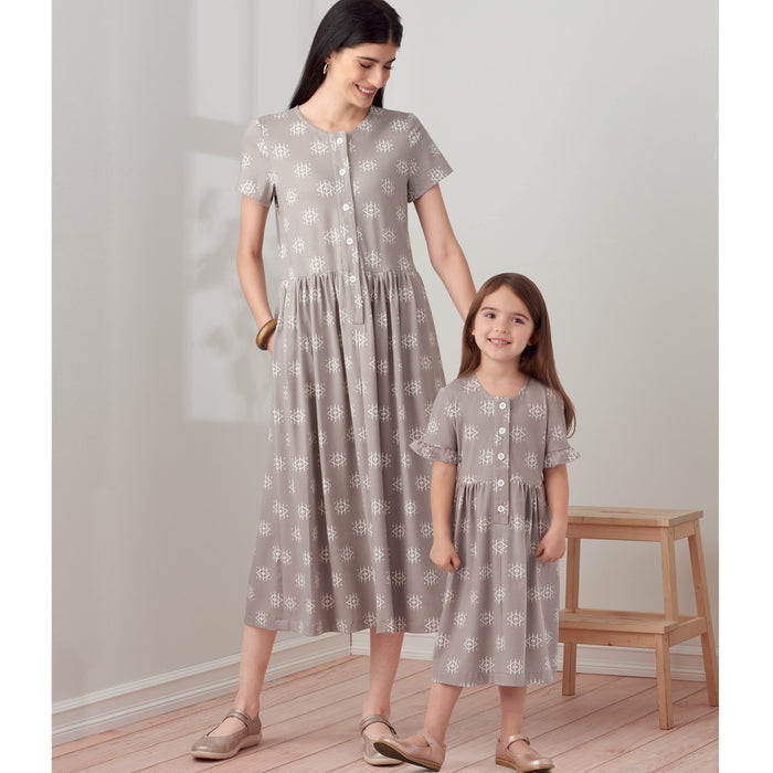 Simplicity Sewing Pattern 9277 Misses and Children's Dresses from Jaycotts Sewing Supplies