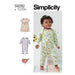 Simplicity Sewing Pattern 9282 Babies' Knit Dress, Romper and Diaper Cover from Jaycotts Sewing Supplies