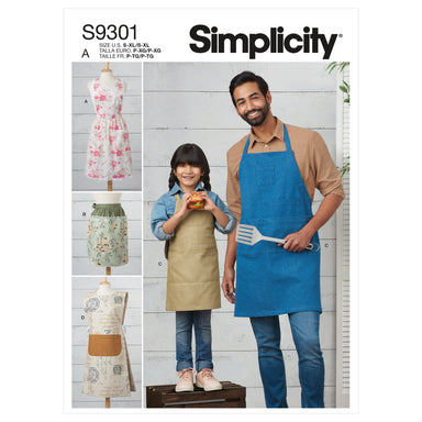 Simplicity Sewing Pattern 9301 Kids' and Adults' Aprons from Jaycotts Sewing Supplies