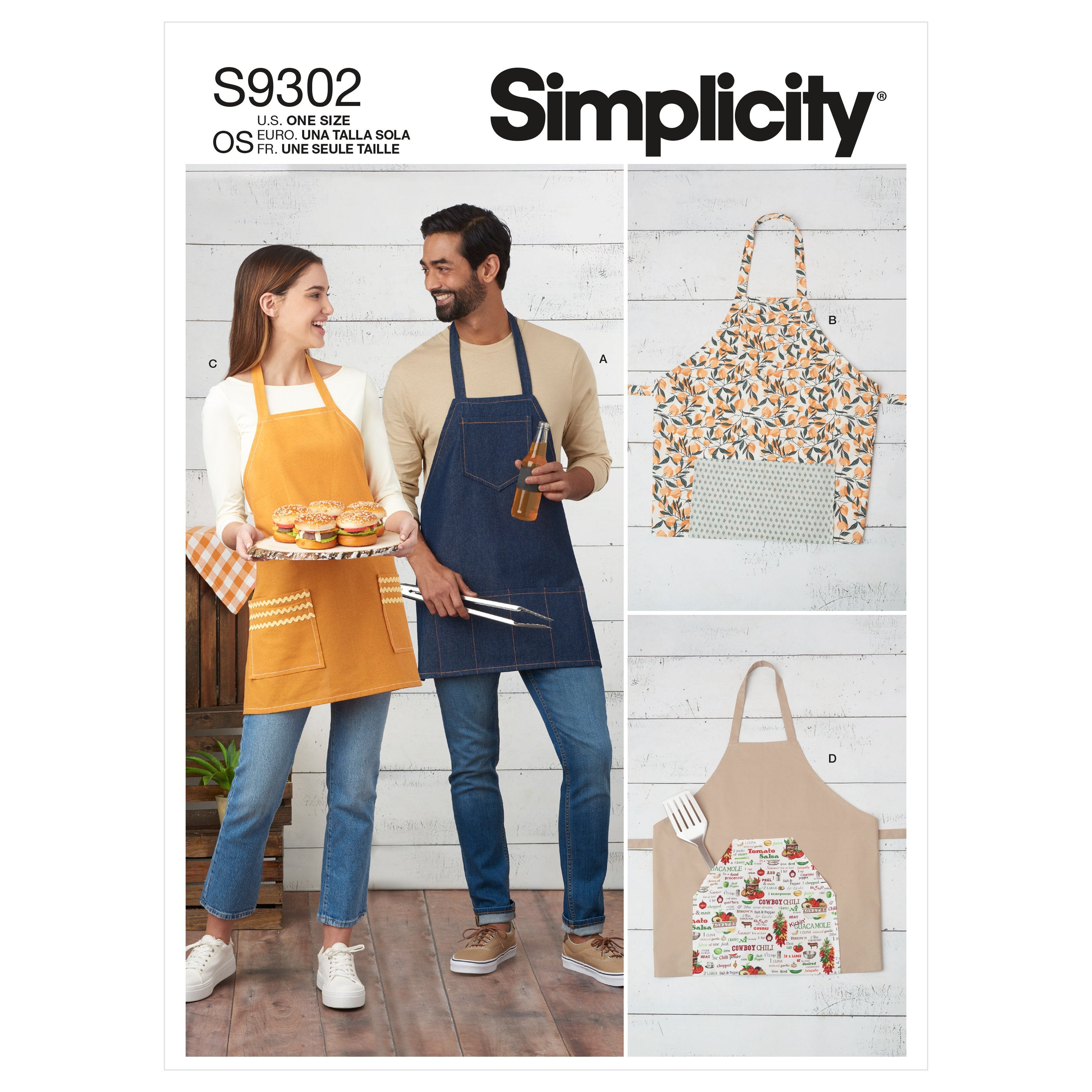 Simplicity Sewing Pattern 9302 Unisex Aprons from Jaycotts Sewing Supplies