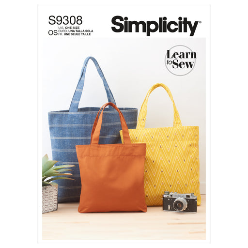 Simplicity Sewing Pattern 9308 Tote Bags in Three Sizes from Jaycotts Sewing Supplies