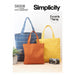 Simplicity Sewing Pattern 9308 Tote Bags in Three Sizes from Jaycotts Sewing Supplies