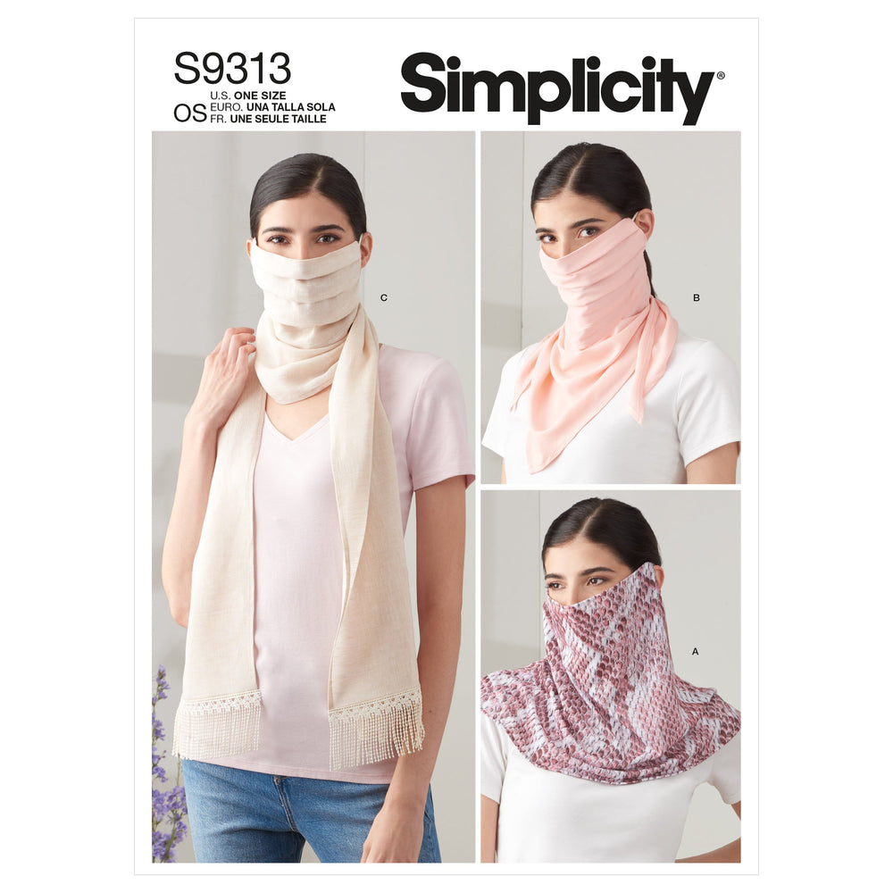Simplicity 9313 Fashion Face Covers, Face Mask Pattern from Jaycotts Sewing Supplies