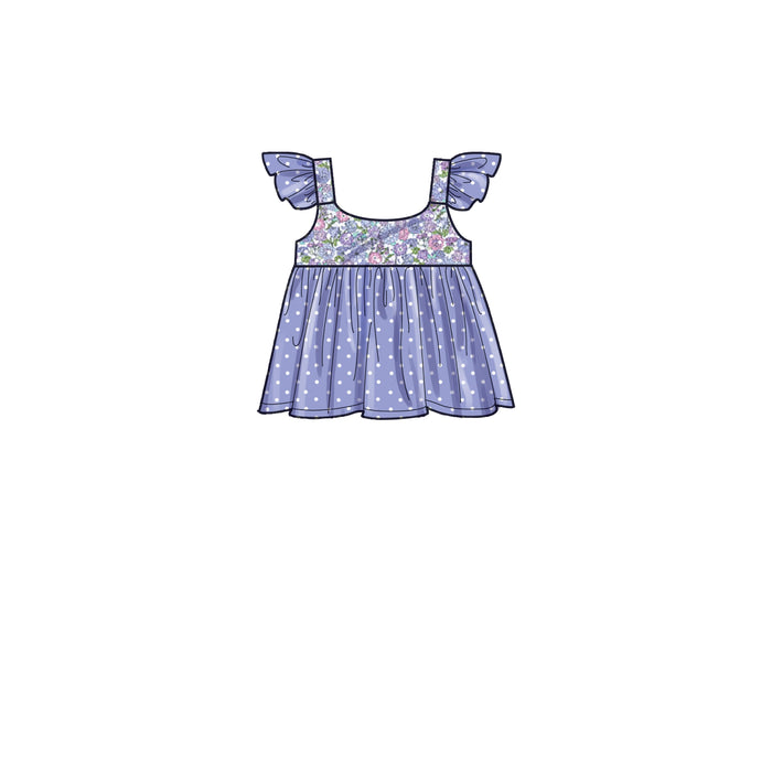 Simplicity Sewing Pattern S9317 Babies' Dress, Top and Shorts from Jaycotts Sewing Supplies
