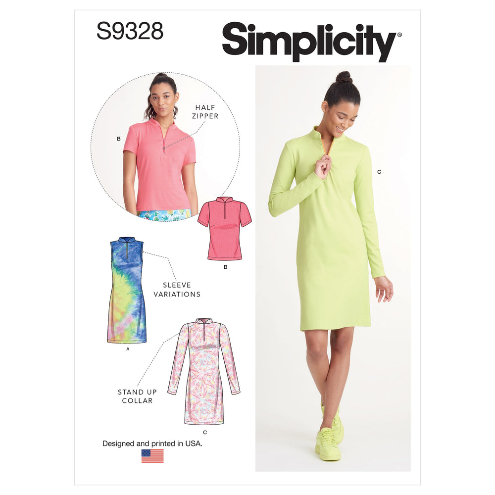 Simplicity Sewing Pattern S9328 Misses' Knit Dresses and Top from Jaycotts Sewing Supplies