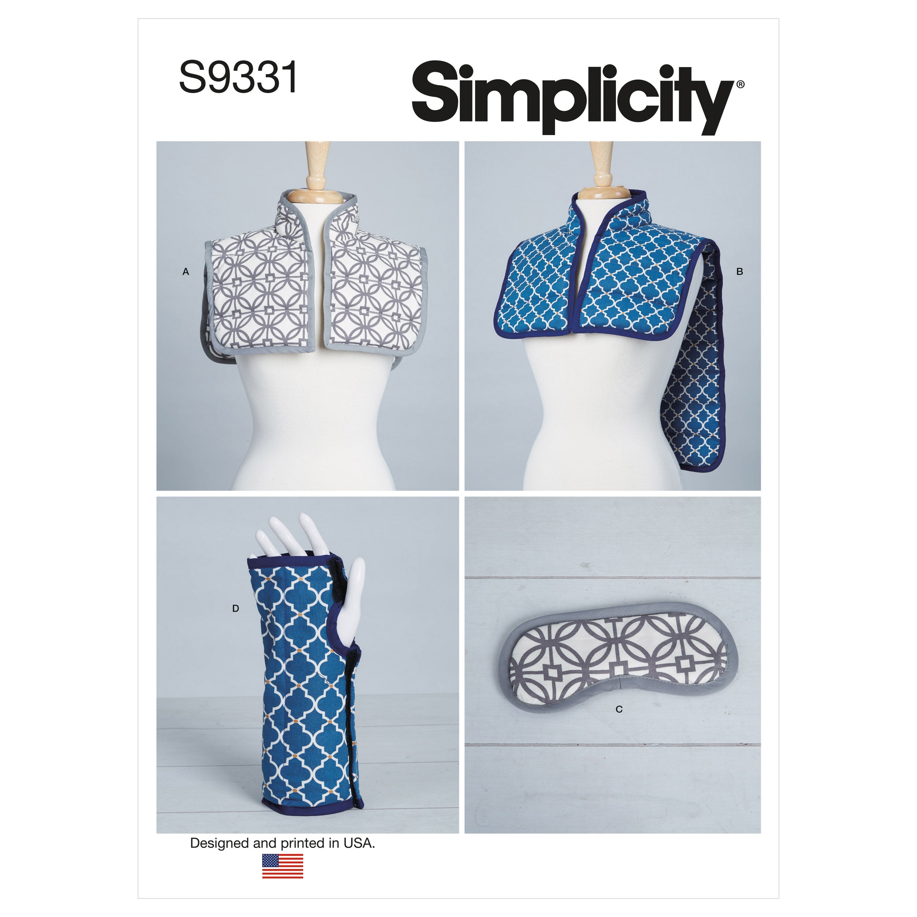 Simplicity Sewing Pattern S9331 Hot or Cold Shoulder Wrap and Mask from Jaycotts Sewing Supplies