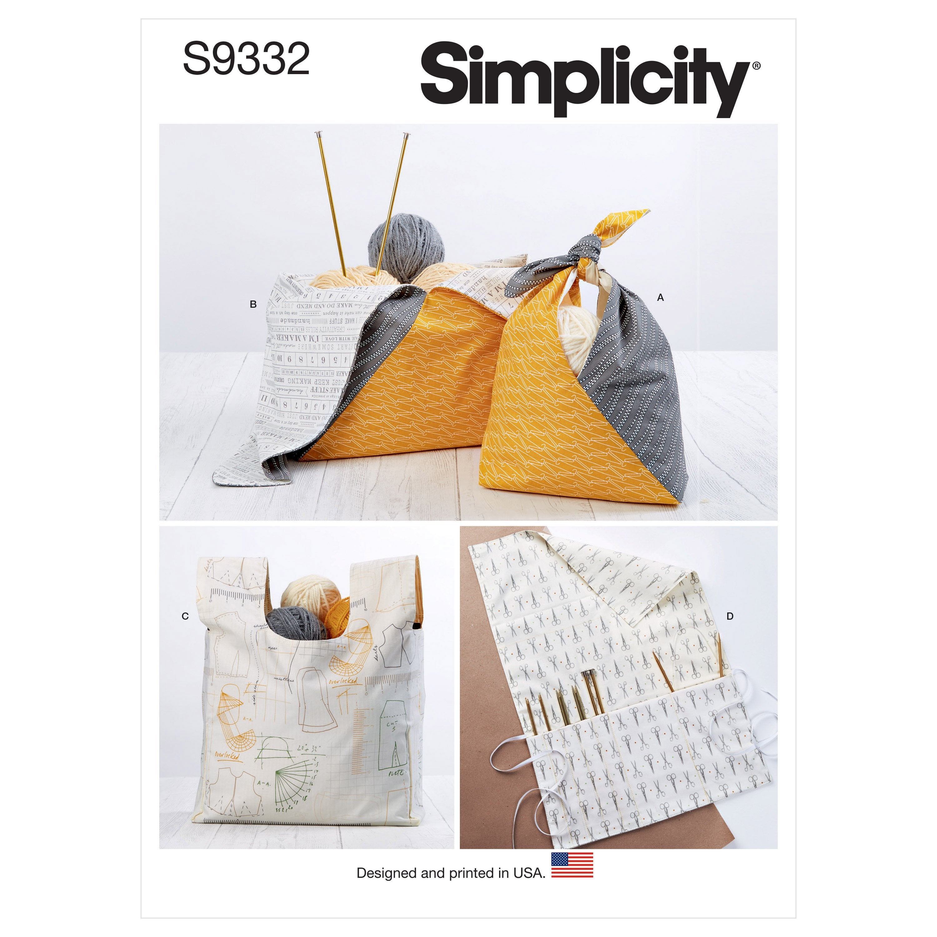 Simplicity Sewing Pattern S9332 Craft Bags from Jaycotts Sewing Supplies