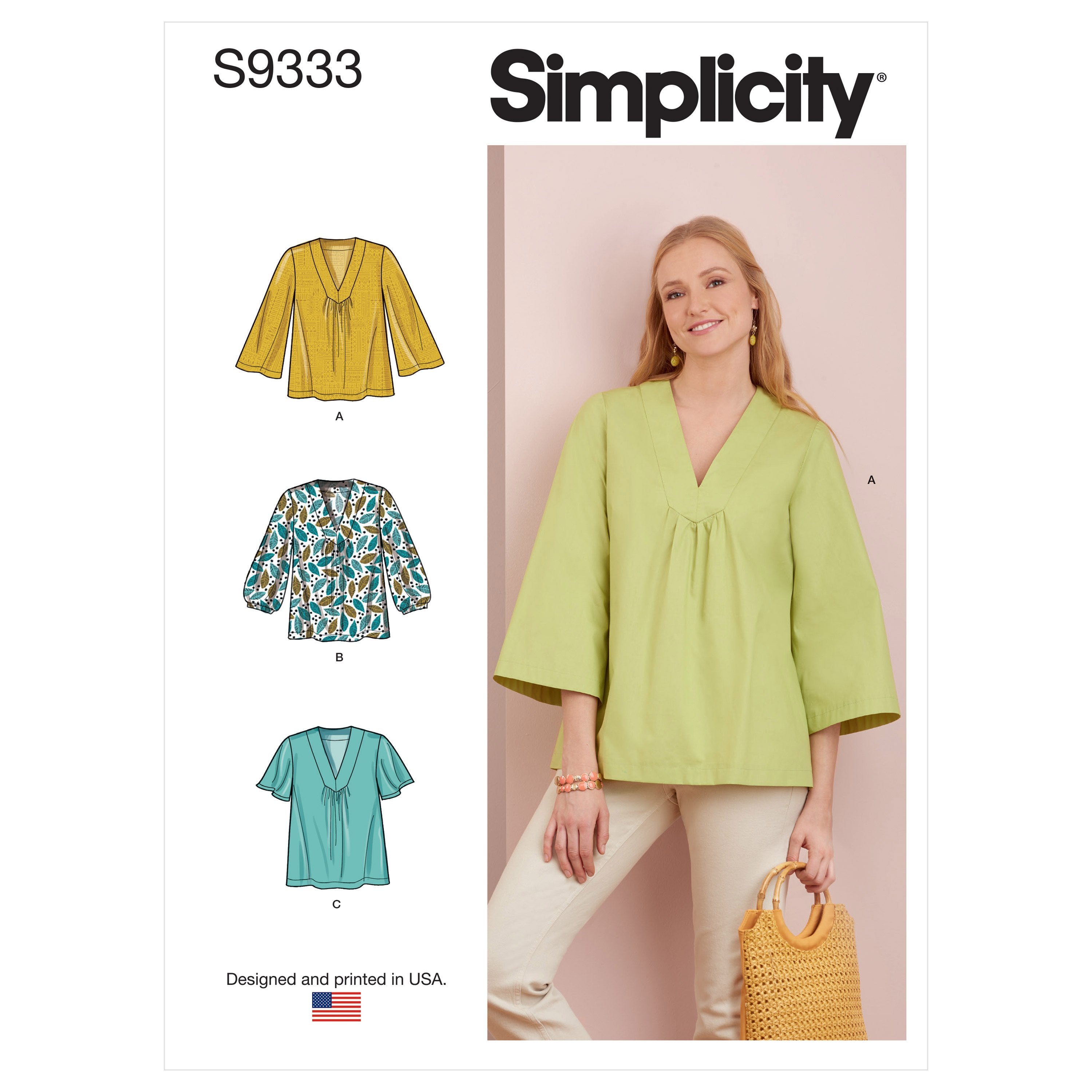 Simplicity Sewing Pattern S9333 Misses' Top with Sleeve Variations from Jaycotts Sewing Supplies