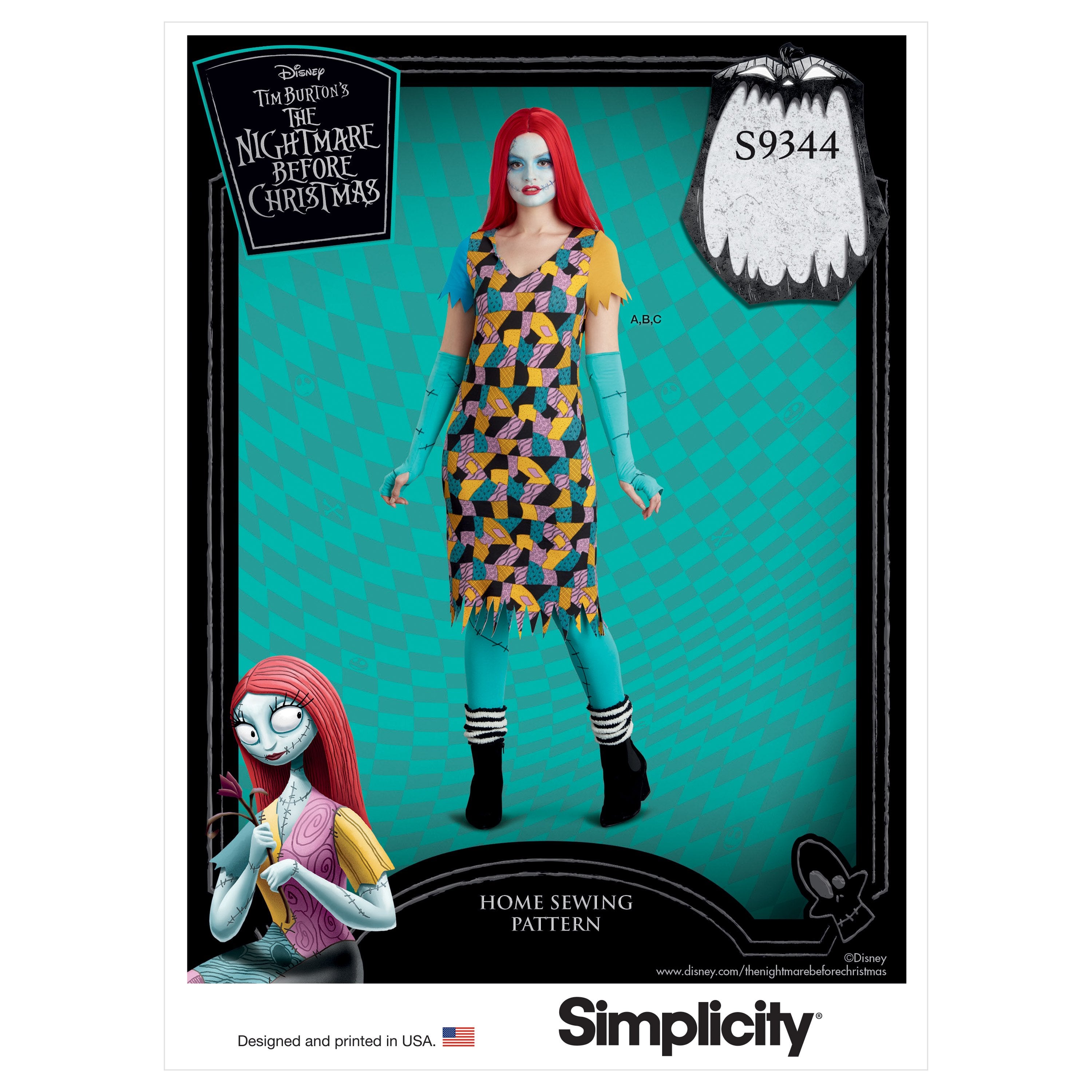 Simplicity Sewing Pattern 9344 Misses' Sally Costume and Face Mask from Jaycotts Sewing Supplies